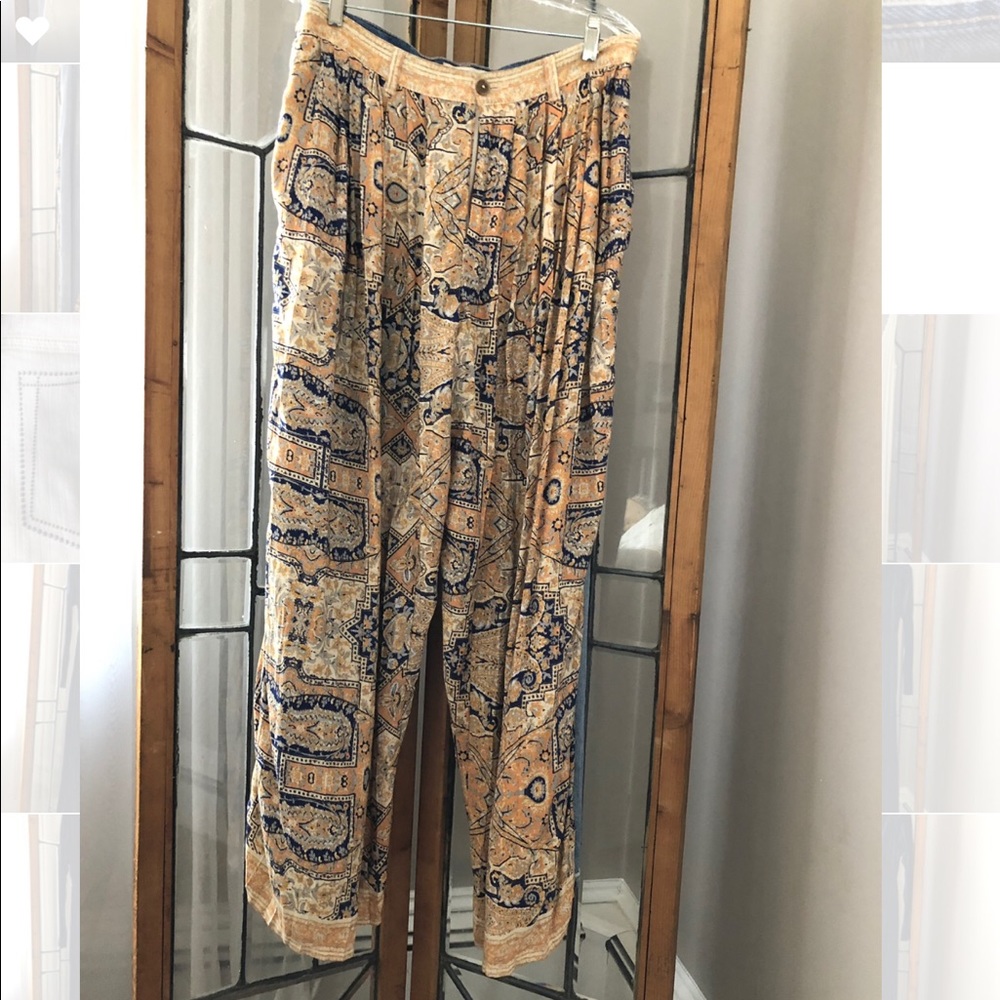 Boho FREE PEOPLE mixed media pants
